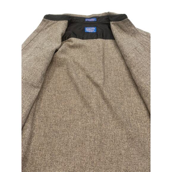 PENDLETON 'Outdoorsman' 100% Wool Long Sleeve Shirt Flap Pockets-Men's Size L - Picture 8 of 12